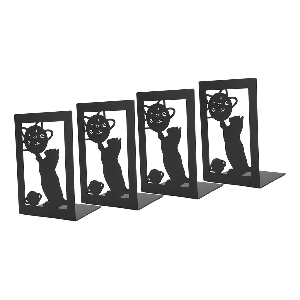 4 Stück Metall Buchstützen Ordentliche Aufbewahrung Beliebige Anpassung Glattere Kanten Antistatische Buchstützen Dekorativ für Zuhause