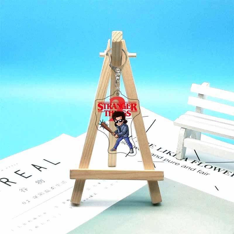For Stranger Things Mike D'artagnan Eleven Robin Hopper Joyce Acrylic Keychain Custom Cartoons Cute Backpack Accessories Gift