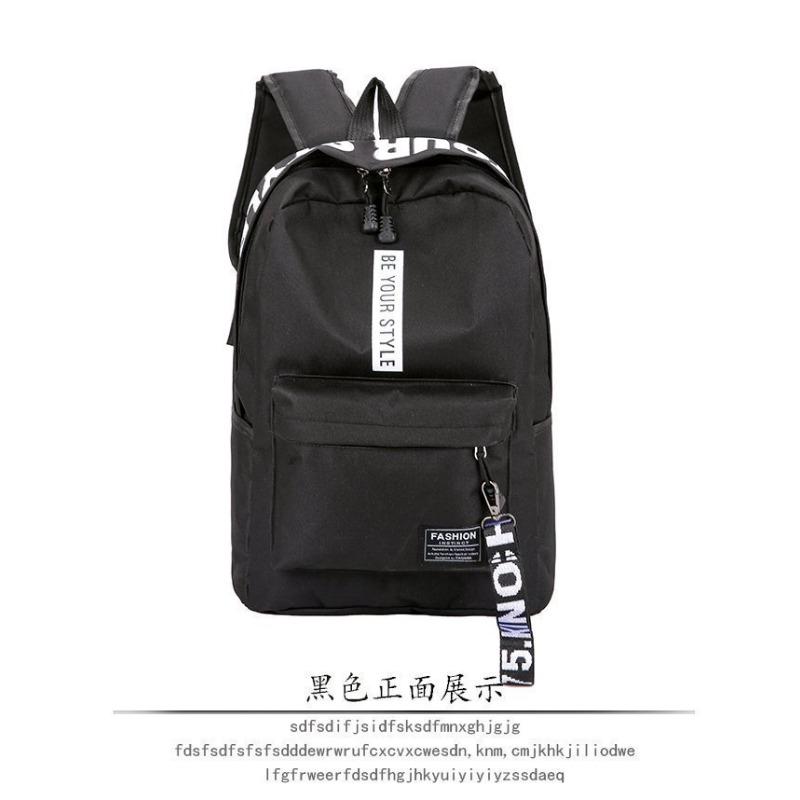 New Backpack Backpack Men and Women Junior High School High School Students Backpack Large Capacity Campus Canvas Double Back