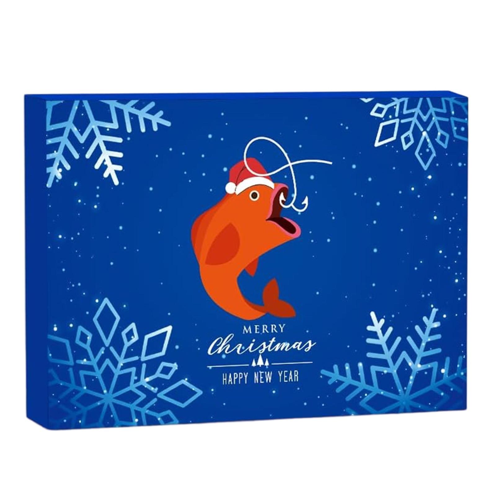 

Адвент-календарь для рыбалки, обратный отсчет до Рождества, рыболовные снасти, адвент-календарь для рыб, взрослых мужчин, подростков, мальчиков, рождественский сюрприз