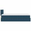 Ottoman Bed with Mattress Dark Blue 80x200 Cm Velvet