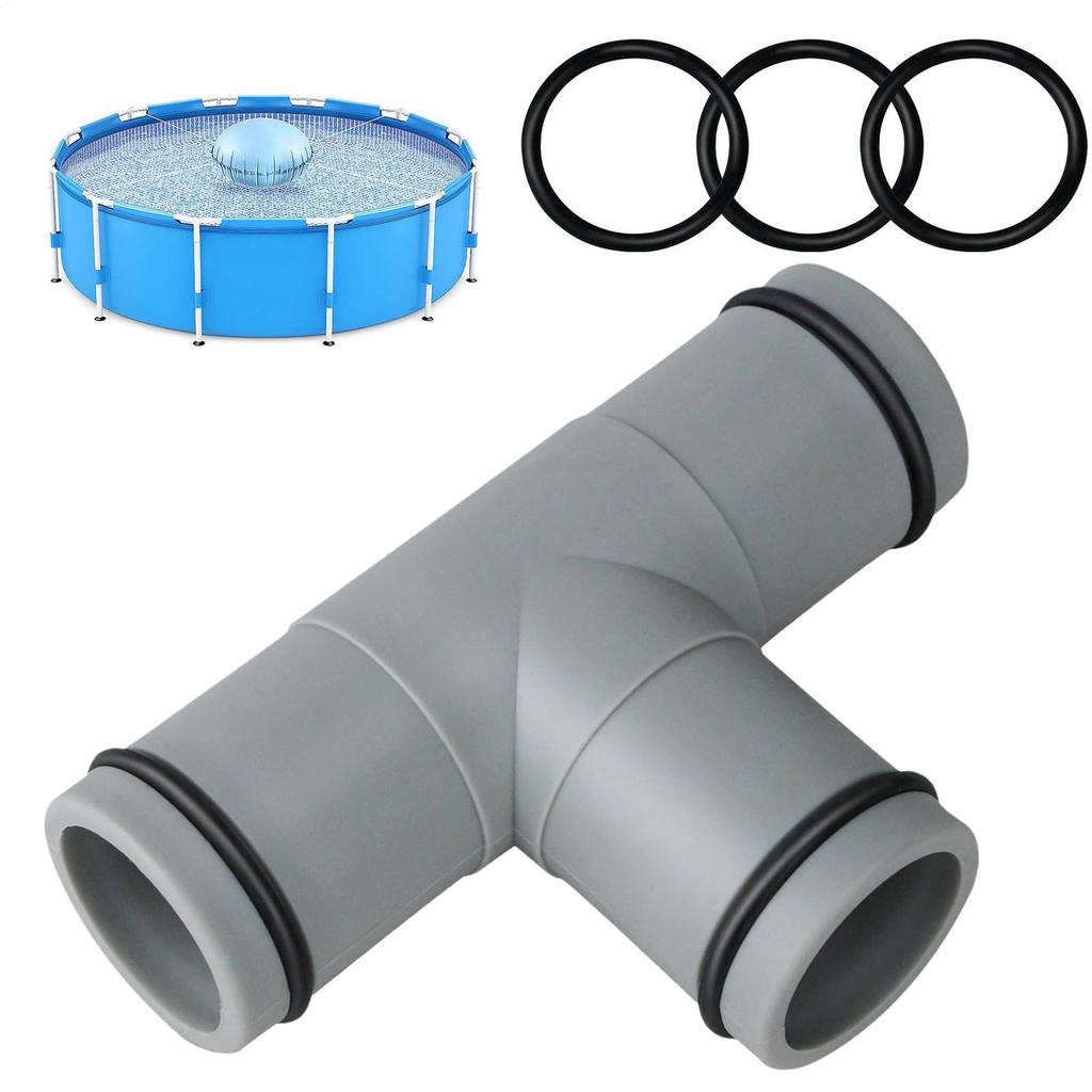 Poolslangkoppling Tvåvägs slangkoppling Pryl För 32mm slangbyte Med gummitätning Markpool