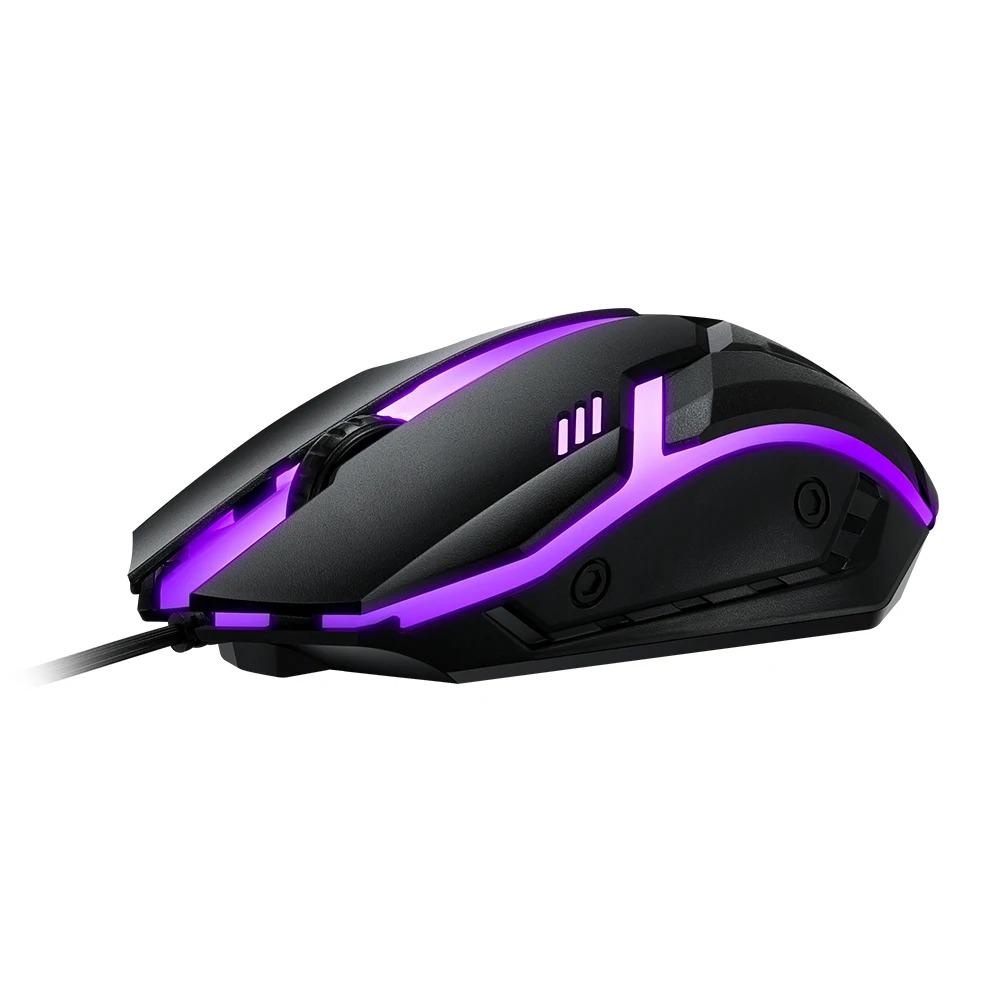 T-WOLF TF230 Wired Arabic Gaming Keyboard And Mouse Set/RGB Backlit/Mechanical Feel/Waterproof Design/USB
