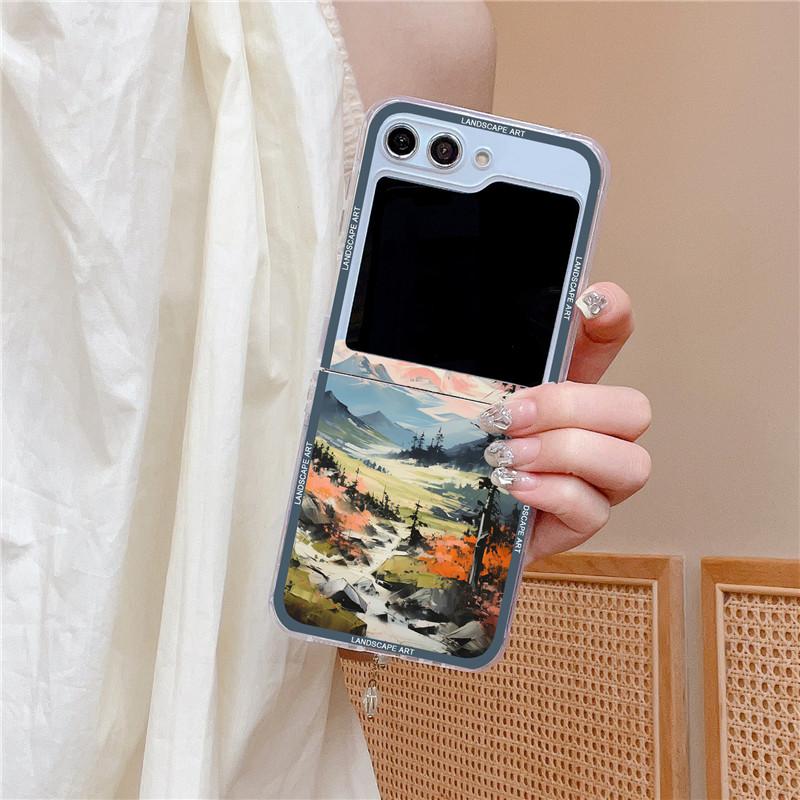 

Fashion Sunset Scenery Case for Samsung Galaxy Z Flip 6 5 4 3 5G Printing Cases for Samsung ZFlip 5 Z Flip5 Ultra Thin PC Cover For Galaxy ZFlip 5