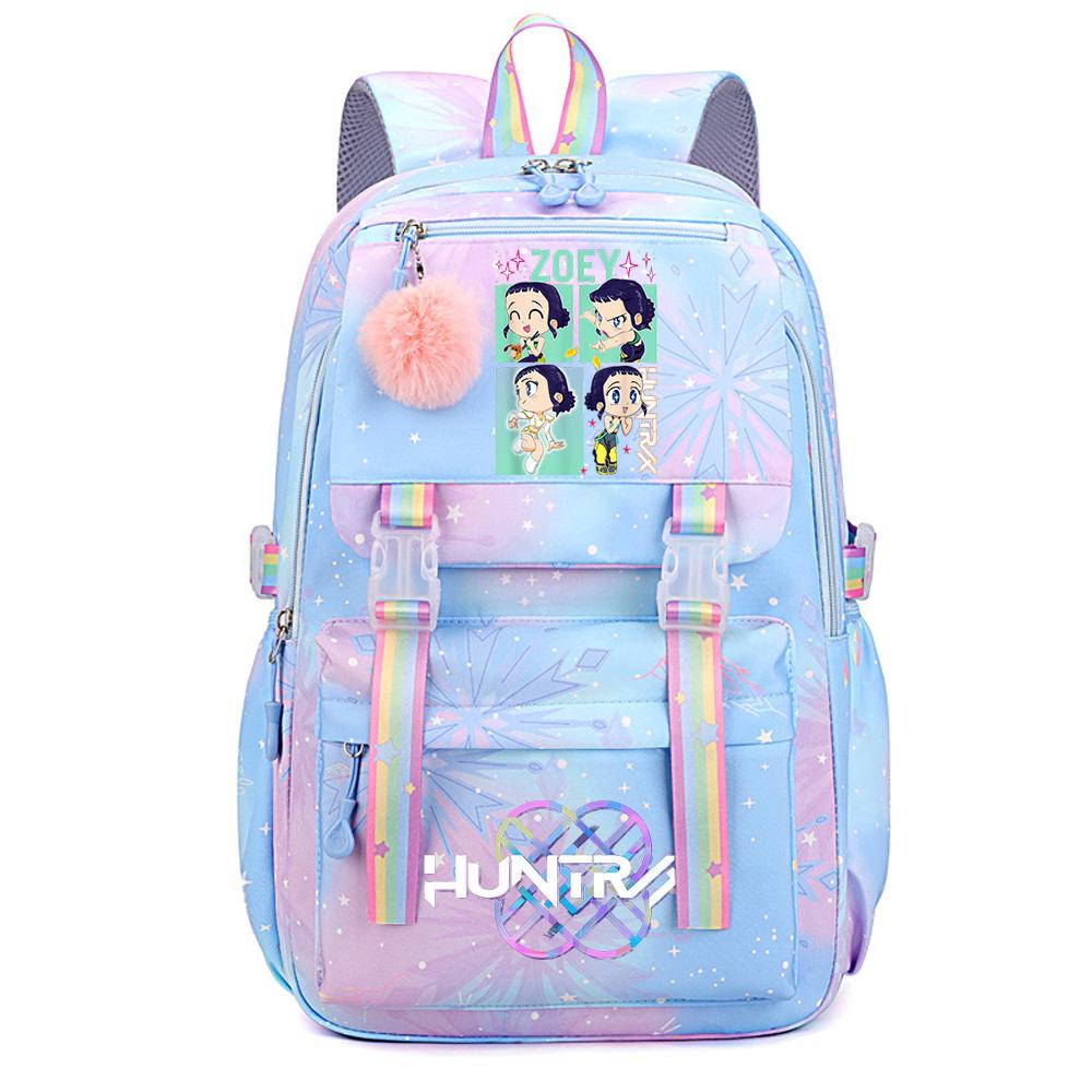 Anime K-Pop Demon Hunters Printed Large Capacity Waterproof Backpack Teenger Student Girl Boy Schoolbag Bookbag Women Large Capacity Travel Bag Gift