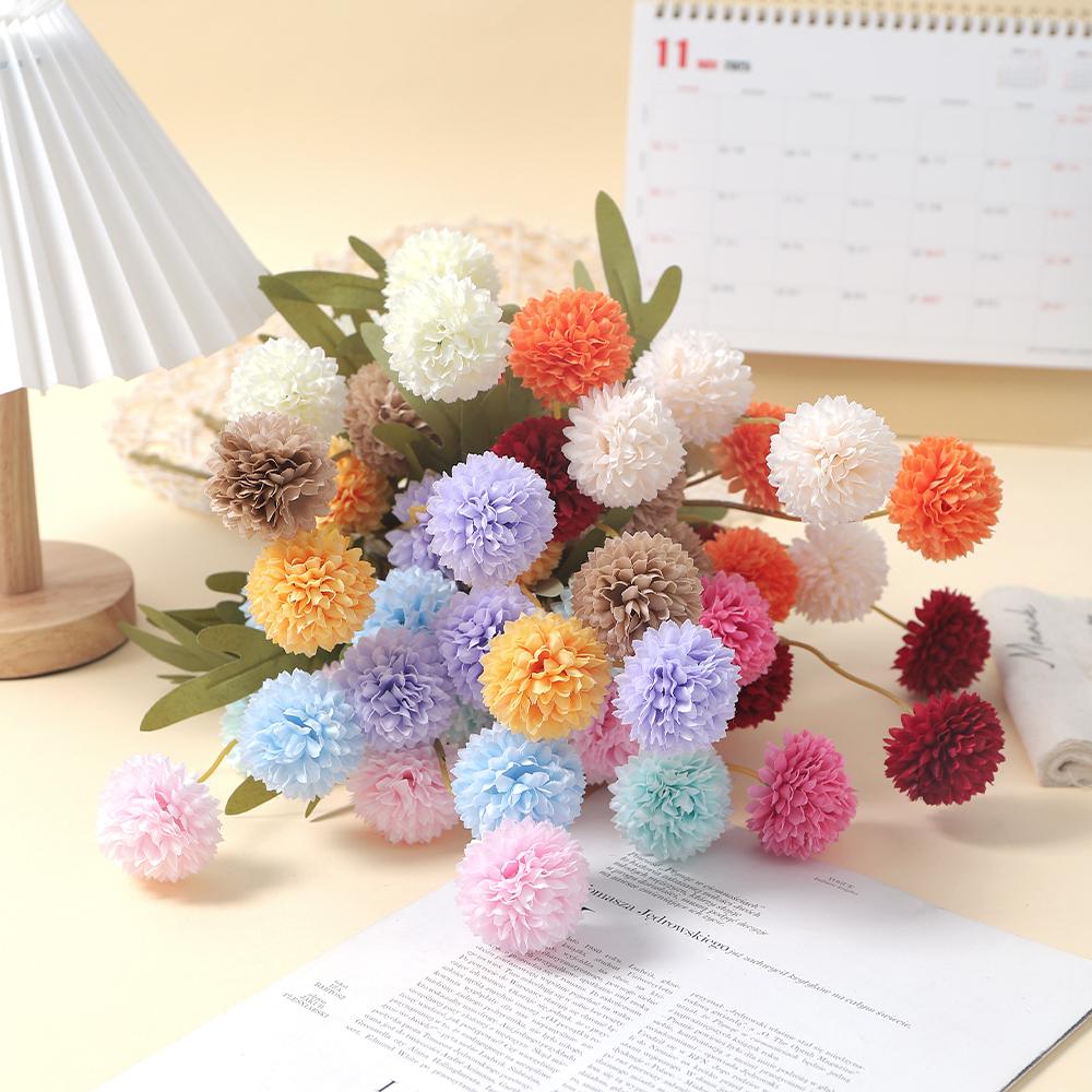 5 Heads Artificial Chrysanthemum Flowers 51cm Fake Bouquet For Party Vase Table Home Christmas Decor Garden Wedding Decoration