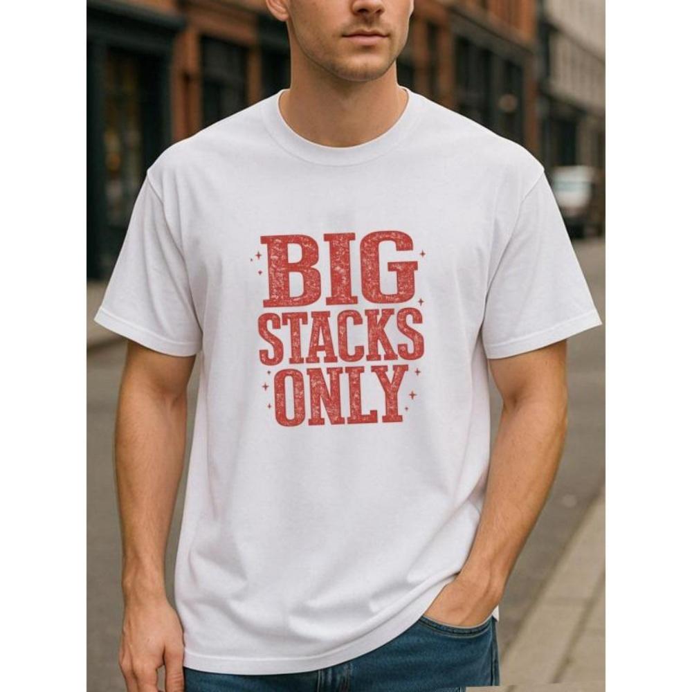 

European Sizes _BIG STACKS ONLY_ Motivational Print _ Casual Short-Sleeved Top, Ideal XXXXXL чорний
