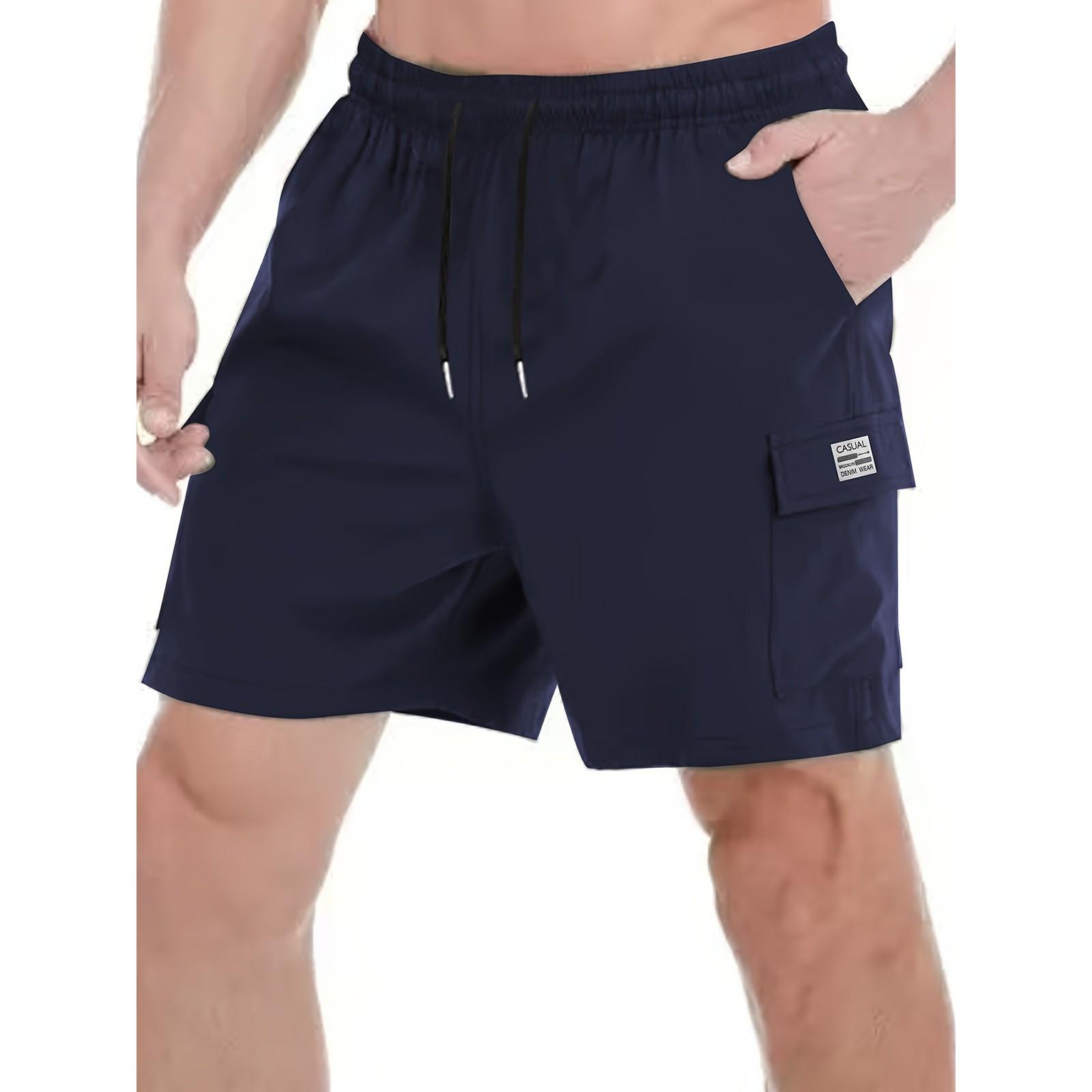 

Men s Beach Pants, Shorts, Work Pants, Casual Multi-pocket Sport Pants M Темно-синій