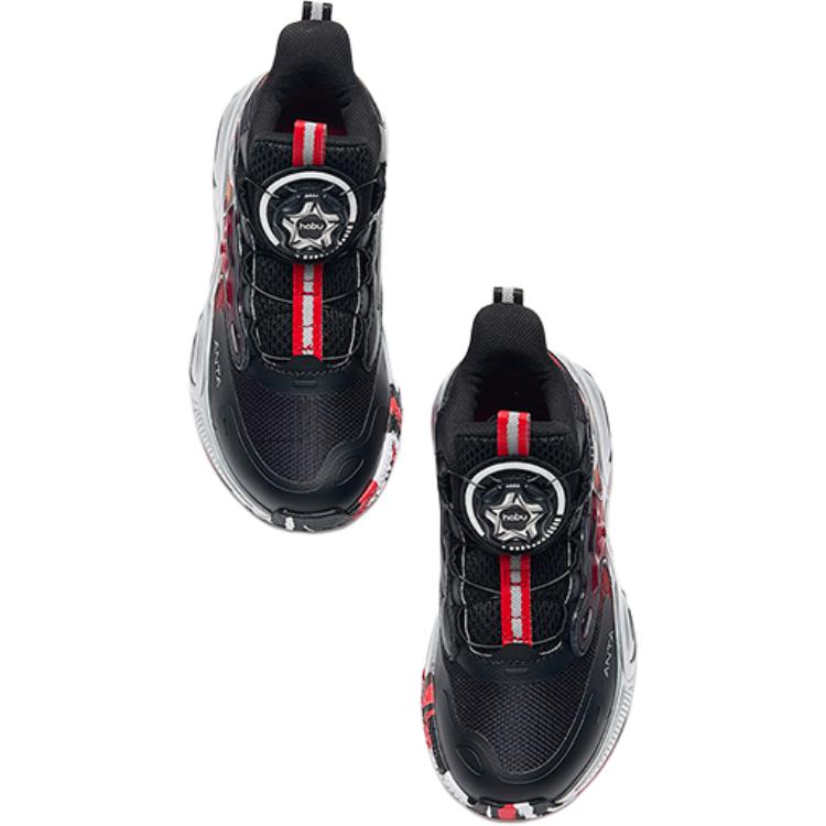 Anta Kids Asymmetrical Synthetic Leather Slip-On Rotating Buckle Non-Slip Wear-Resistant Mid-Top Basketball Shoes Kids Basketball Shoes 312449951-4