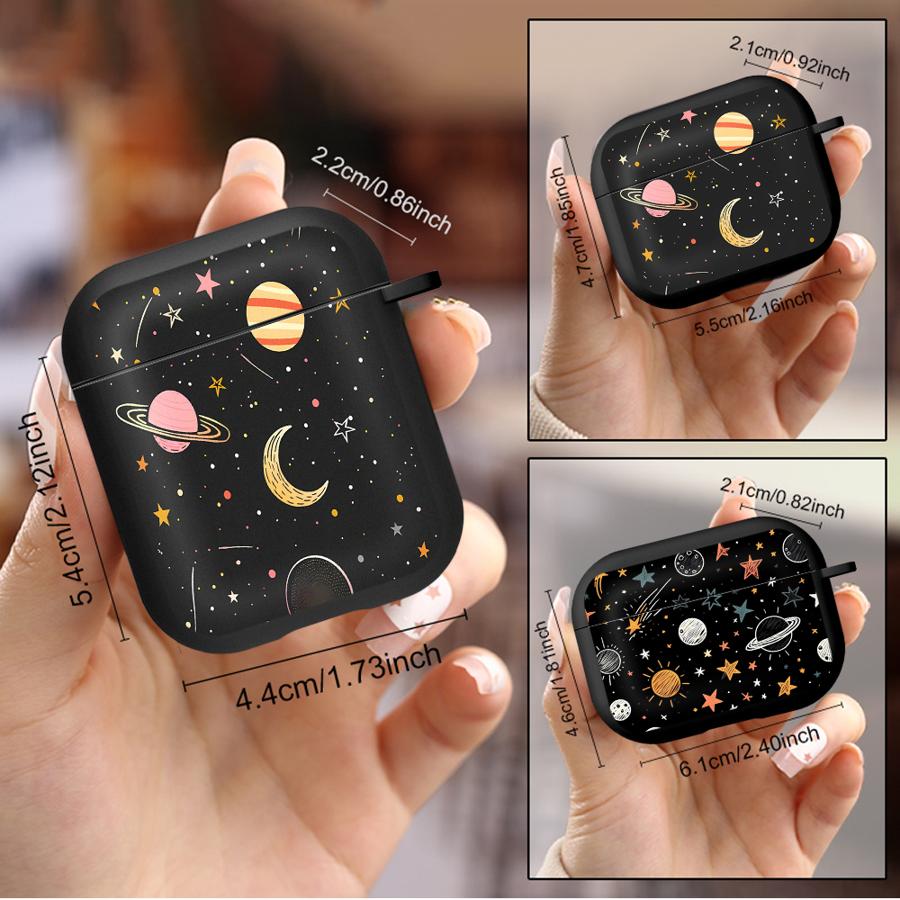 Case For Airpods Pro3 2 3 1 Pro 4 Pro2 Earphone Cases Cover Planet Moon