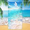 Watermelon & Summer Fun Beach Towel, Sunglasses Flip Flops Print Quick-Dry Towel
