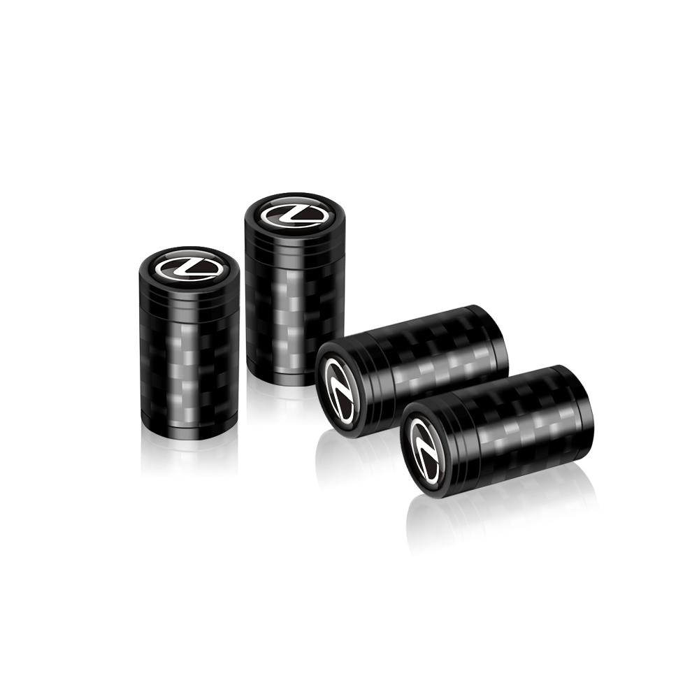 4Pcs Carbon Fiber Wheel Tire Valve Stem Air Caps Car Stying For Lexus ES300 RX330 RX300 GS300 IS250 IS200 CT200h IS300 NX RXCE7 