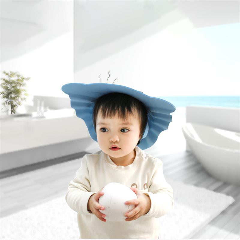 Baby Shower Soft Cap Adjustable Hair Wash Hat for Kids Ear Protection Safe Children Shampoo Bathing Shower Protect Head Cover