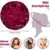 Pack of 4 Satin Hair Caps, Bonnet Sleep Cap, Sleeping Cap, Reusable Satin Bonnet, Elastic Hair Net for Sleeping for Women and Girls