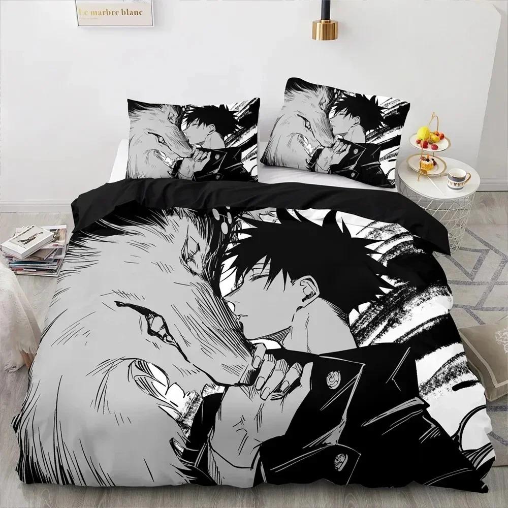 Comforter Jujutsu Kaisen Bedding Set 3D Printed Suitable For Bedroom Kids Home Textile