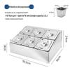 Handoon 316L Stainless Steel Sealed Spice Box with 6 Compartments