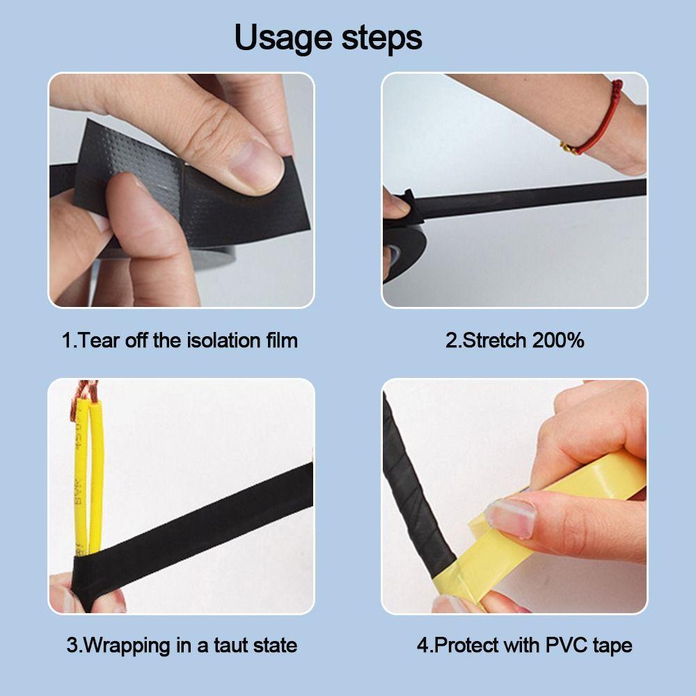 Кабельна Фіксуюча Гумова Самовулканізуюча Стрічка Ізольована Водонепроникна Зварювальна Стрічка Електротовари Електрик