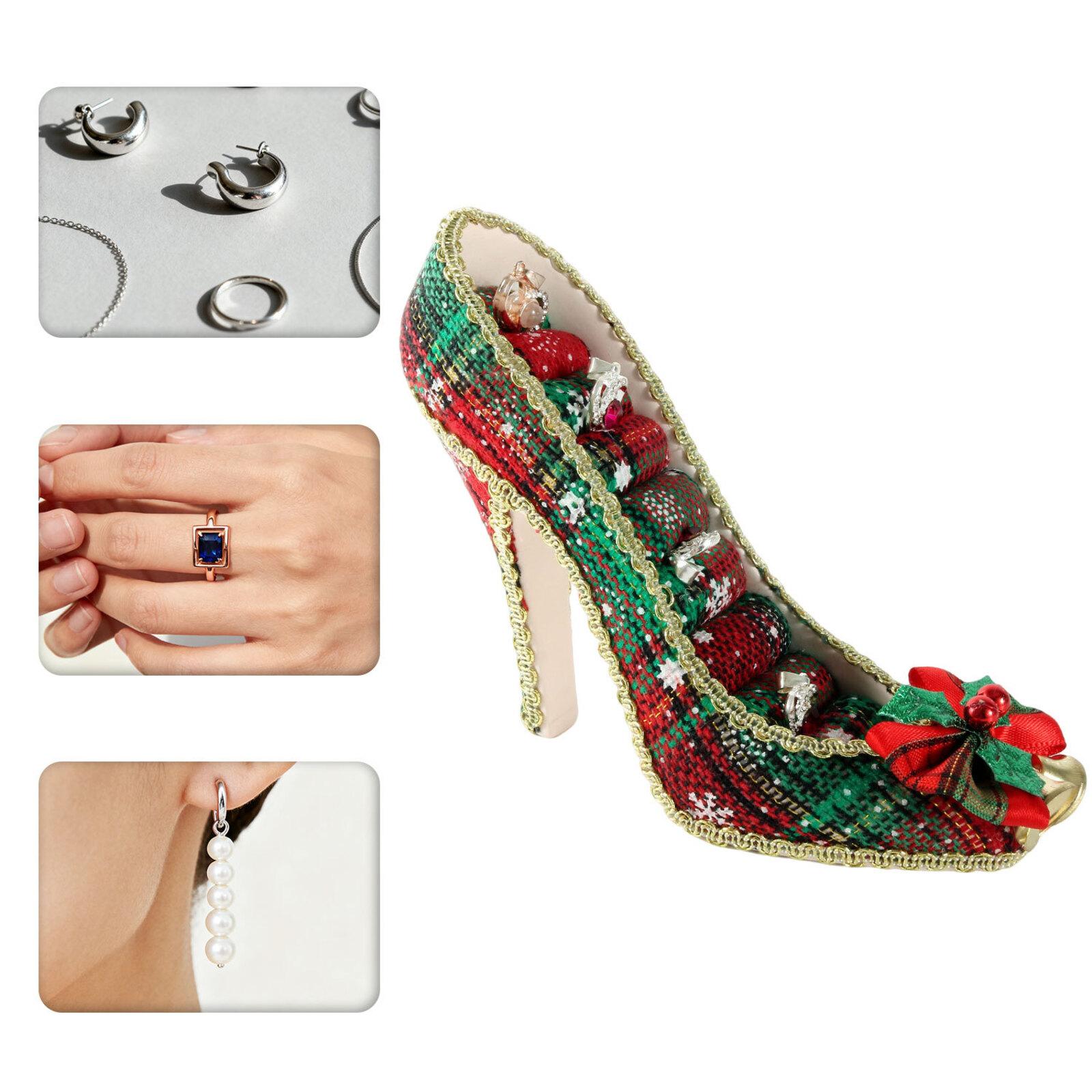 

Креативный Рождественский Колокольчик Туфли на Высоком Каблуке Украшение Подставка для Ювелирных Изделий Подставка для Колец Реквизит для Демонстрации Ювелирных Изделий One Size
