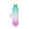 1l Water Bottle With Time Marker Gradient Frosted Plastic Cups Motivational Reusable Fitness Sports Outdoors Leakproof Bpa Free