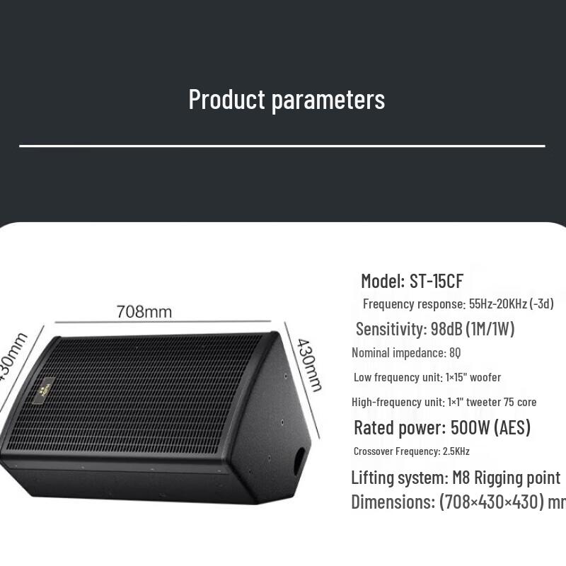 HuiDu ST-15CF Professional Stage Speaker