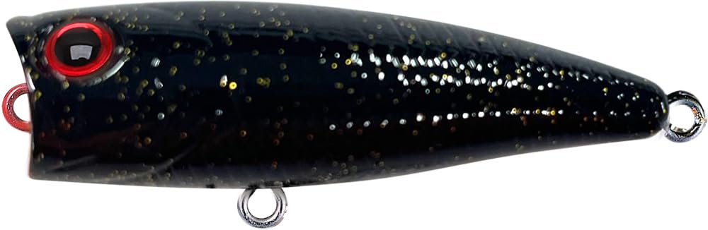 

Lucky Craft Baby Popper 50 Fishing Topwater Lure, (2716 So-chan Black)