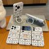 Headphones Puppy Rotating Bracket Apple 17 Large Windows Mobile Phone Case iPhone16/15/14 Electroplating 13 Cute 12
