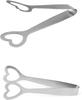 Stainless Steel Sugar Tongs Serving Tools Heart Shaped Tongs Unique And Lovely For Wedding Party Steel Sugar Clip Safe And Reliable Suitable For