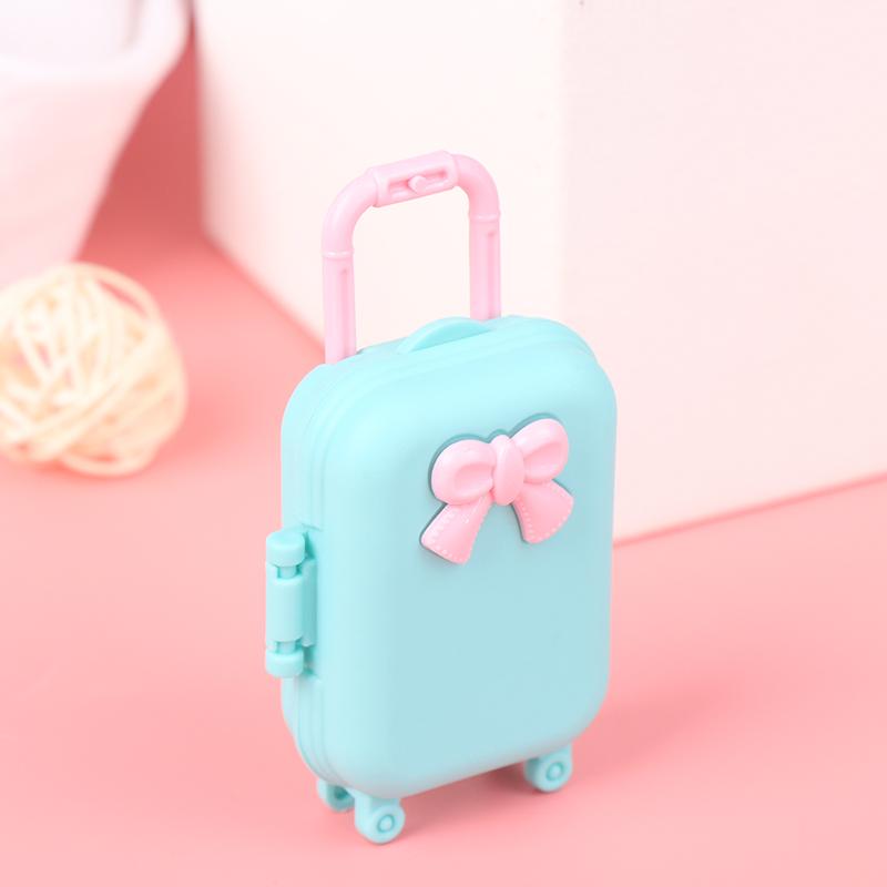 5Pcs Dollhouse Miniature Suitcase Doll Luggage Handbag Model Decor