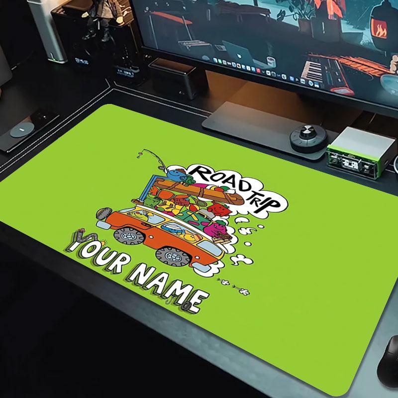 Mr. Men Little Miss Custom Name Large Size Mouse Pad Large Gaming Table Cushion Non-slip Laptop Tablet Big Mousepad XXL Mat Mini PC Playmat With Lock