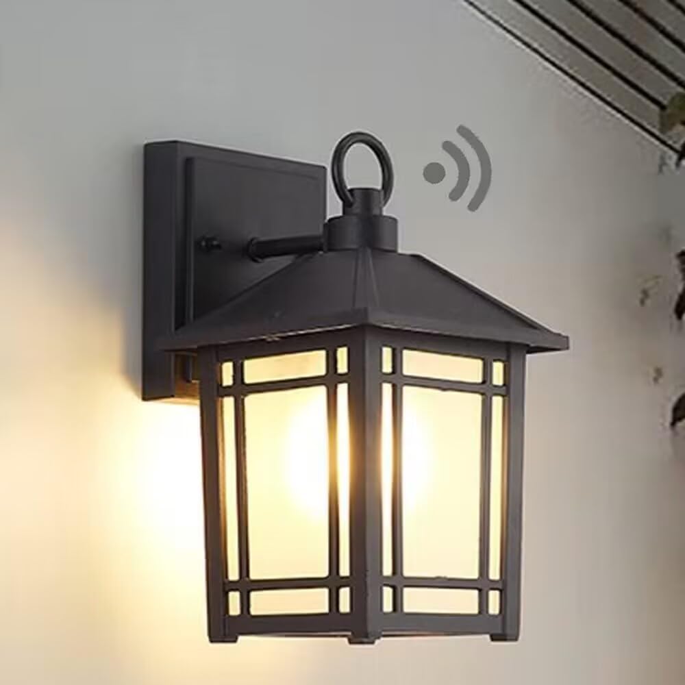 

Светодиодный светильник для прихожей ALLUCK, светильник для крыльца, датчик света, японский стиль, уличный, всепогодный, автоматически включается ночью, настенный светильник