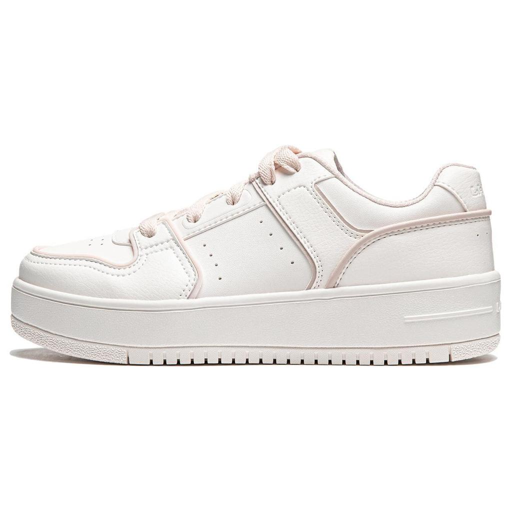 Li Ning Cheese Slip Resistant Abrasion Resistant Low Top Skateboard Shoes Women's White Purple AGCU104-2