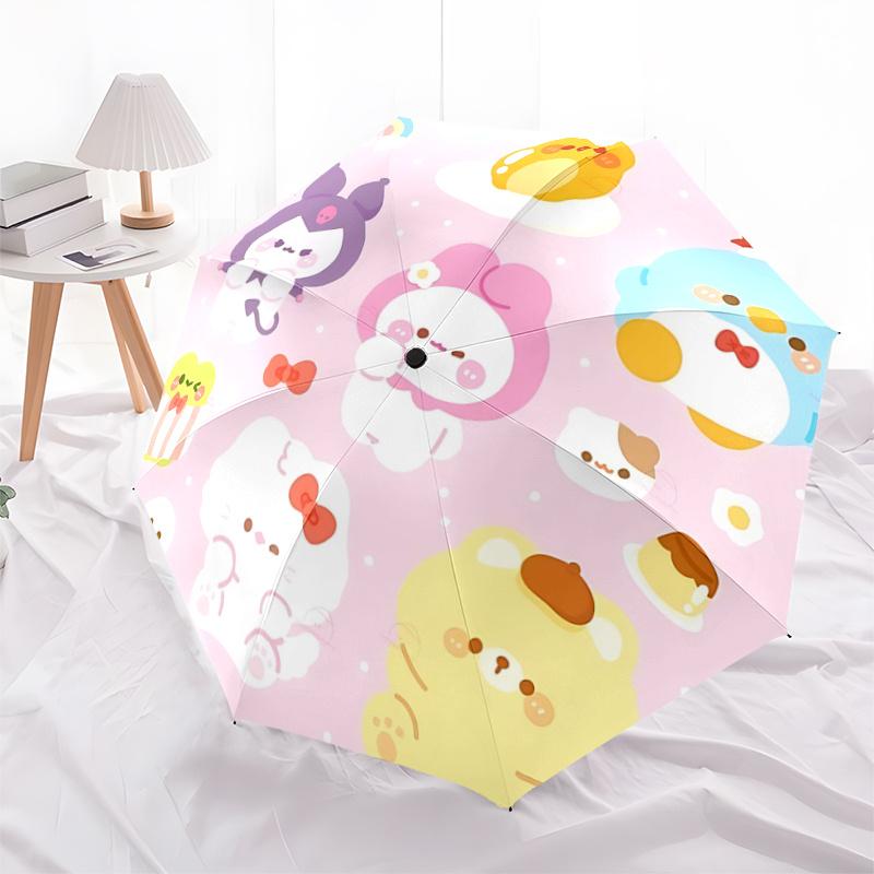 1pc Cute Kawaii Animal Print Umbrella - Automatic Opening & Closing, Foldable Design, Outdoor Use, Festival Gift for Fans, Travel, Daily Use.Q049