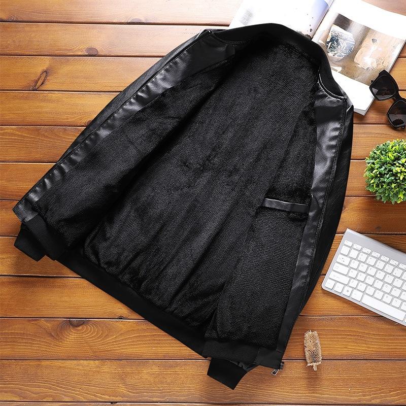 Source Large Size Men's Leather Jacket Business Fashion Casual Trend Spring Leather Jacket Men's Leather Jacket