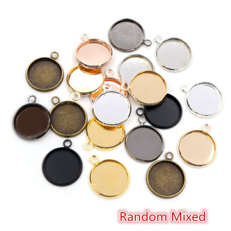 8-25mm Single/Double Loops Round Cabochon Base Tray Bezels Blank Setting Supplies For Jewelry Making Findings Bracelet Pendant