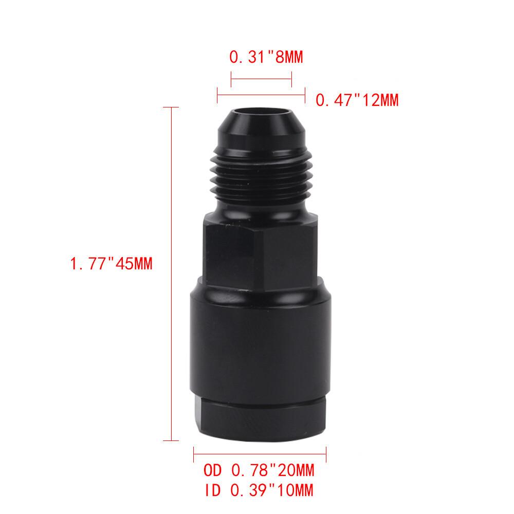 6AN To 3/8" Feed EFI Fuel Rail Line Fitting Adapter Quick Disconnect Push On