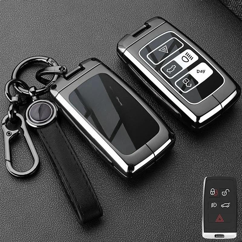 Kmkm For Xfl Luxury Car Key Case Xel Shell Xjl Buckle Fpace Bag Xf Dedicated Xe Protective Car Key Holder