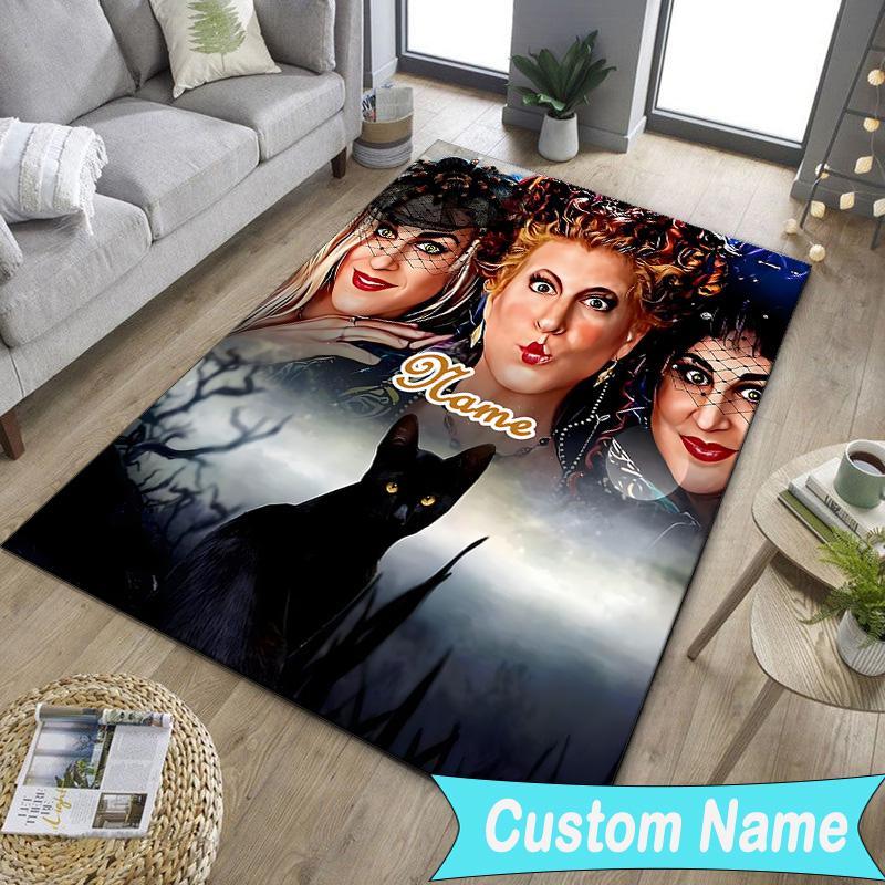 1PC Custom Name Witches Collage Carpet Game rug Area Rug Suitable for Kitchens, Homes, Offices, Living Rooms,Home Decor,Birthday Gift