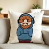 Comedic Horror Streamer CaseOh Square Double-Sided printed Pillow Case Bedroom Bedside Pillow Sofa Cushion Cover