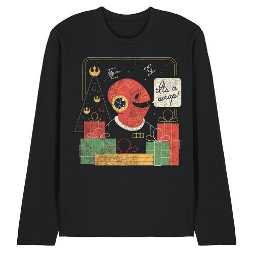 Star Wars Unisex Adult Wrap Trap Admiral Ackbar Long-Sleeved Christmas T-Shirt