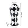 Black And White Vase Aesthetic Vase Checkered Resin Craft Flower Container Waterproof Decorative For Room Table Centerpieces
