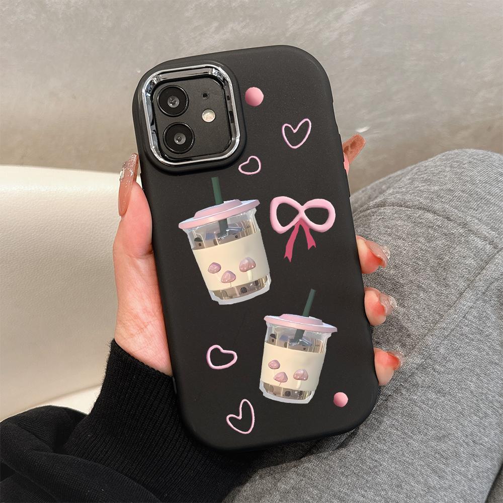 

Для OPPO A16 A38 A57 A58 A74 A78 A98 Reno8T Reno13F Realme C25S C53 C65 Мультяшный черный кот серебристый край мягкий жидкий силикон защитный чехол Realme Narzo N53