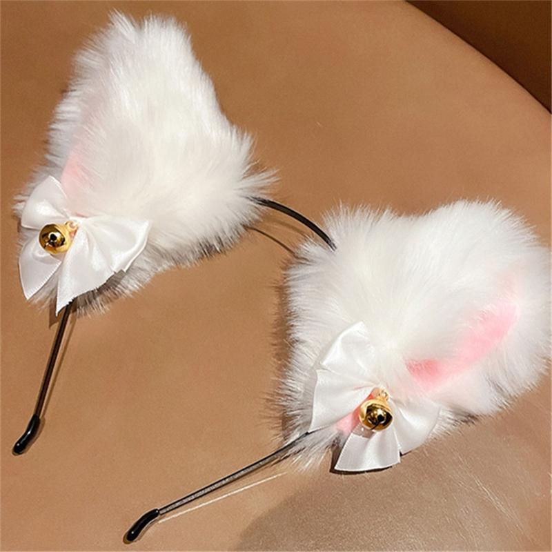 Animal Fox Cats Dog Ears Shape Headband and Choker Halloween Cosplay Costume Party Accessories for Adult and Children