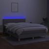 VidaXL Slat Bed Base with Mattress and LED, Upholstered Bed, Double Bed, Adult Bedroom Interior Bed, 3133869