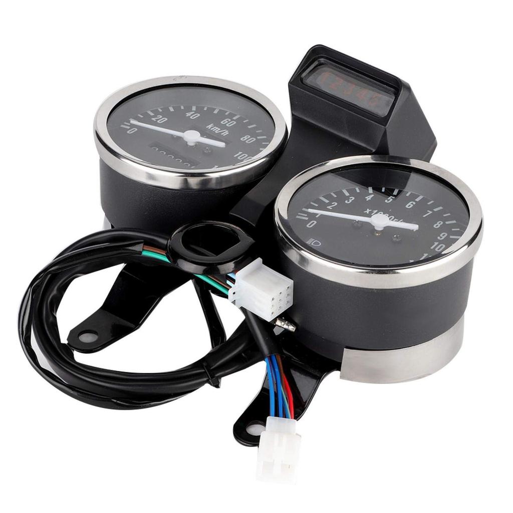 Yctze Motorcycle Speedometer Odometer LED Motorcycle Modification Accessories Speedometer Odometer Tachometer for Suzuki GN125
