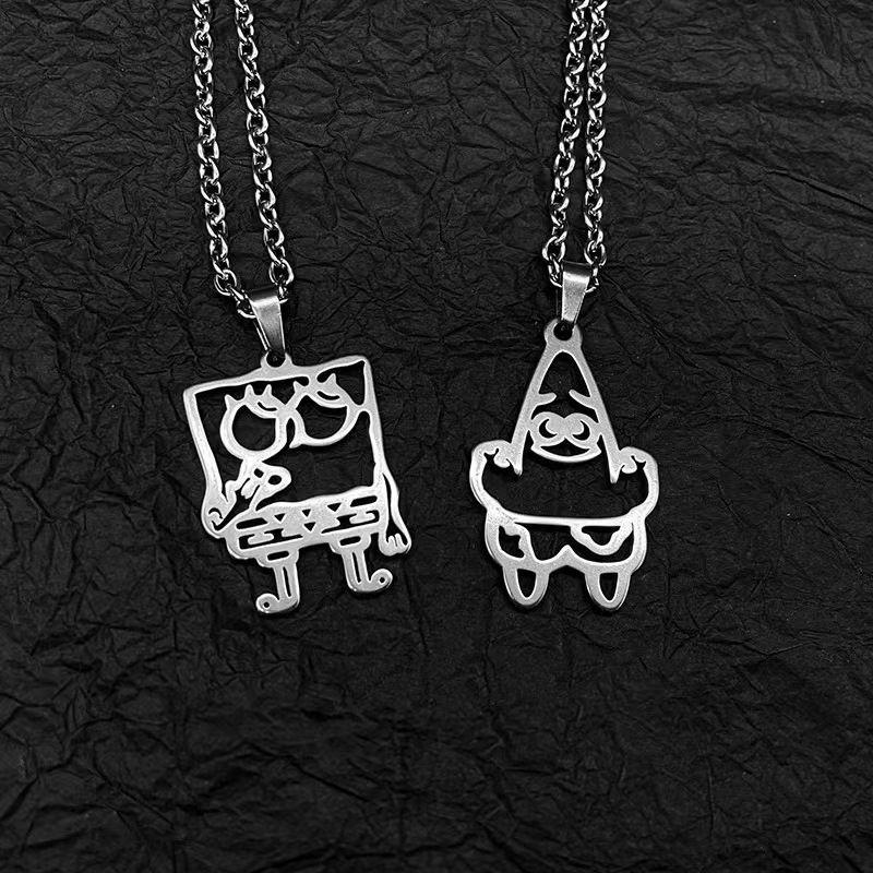 

Милый подарок для друзей Украшение Два Три Четыре Пять Шесть Семь Лестниц Люди Лучшие друзья Ожерелье Студенты общежития Сезон выпускных Подарочный костюм [Two Suit] SpongeBob and Pai Da Xing