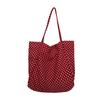 New canvas tote bag fashion trend hot-selling versatile casual large-capacity polka dot shoulder bag college student commuting