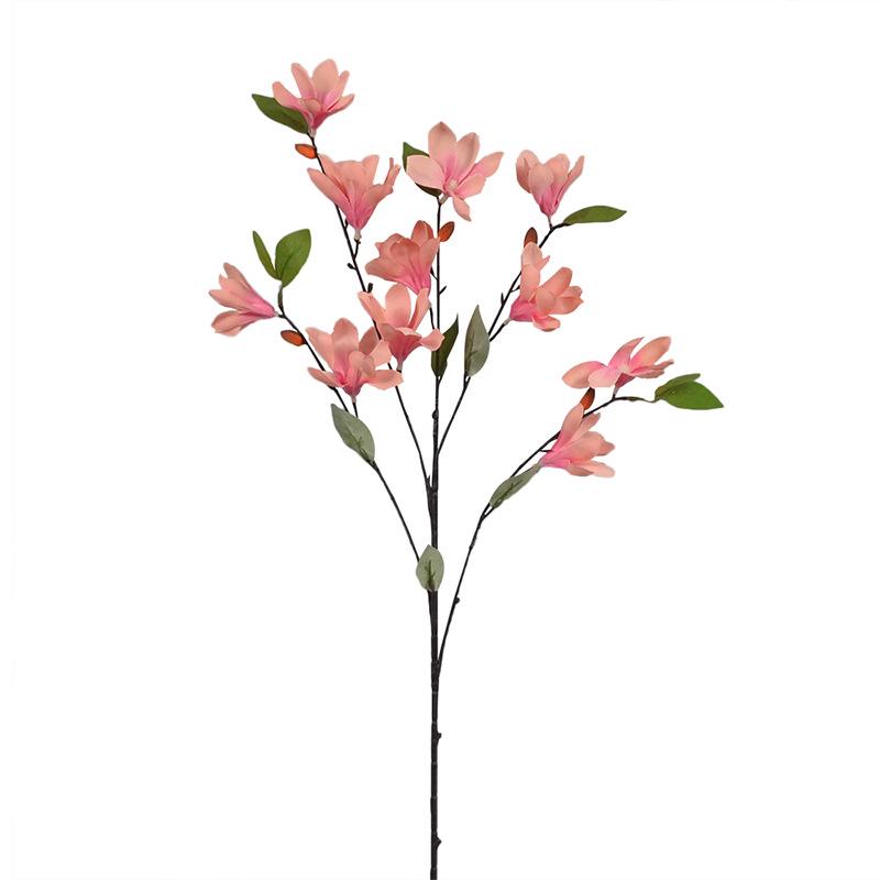 Magnolien-Orchidee Seidenblume: 11 Köpfe Einzelstiel für Frühlingshochzeitsdekoration