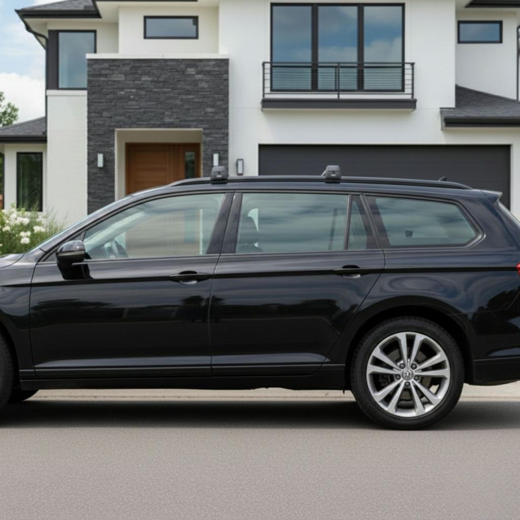 Bagażnik Dachowy Na Relingi Zintegrowane Do Vw Passat Kombi 2015- Srebrny