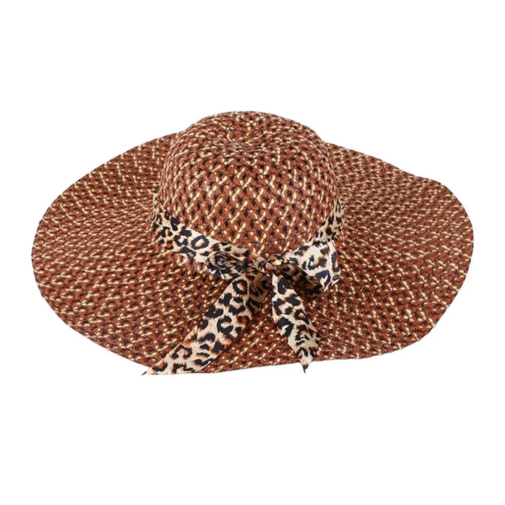 Großer Rand Sommer Sonnenhut Schleife Strohhut Mode Strandkappe für Damen