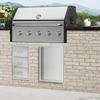 BBQ Access Door, 432x610 mm Single Outdoor Kitchen Door, Stainless Steel Flush Mount Door, Wall Vertical Door with Recessed Handle, for BBQ Island,